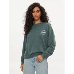 Lee Pulóver Essential 112350243 Zöld Relaxed Fit