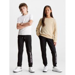 Calvin Klein Jeans Melegítő alsó Logo IU0IU00604 Fekete Regular Fit