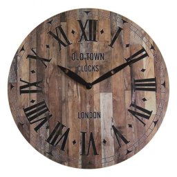 Old Town Clocks London faerezetes falióra - 29 cm - sötétbarna
