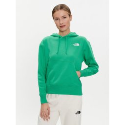 The North Face Pulóver Essential NF0A7ZJD Zöld Relaxed Fit