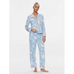 DKNY Pizsama YI80003 Kék Regular Fit