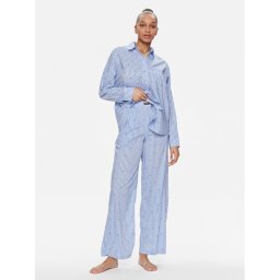 DKNY Pizsama YI90008 Kék Regular Fit