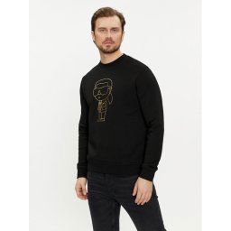 KARL LAGERFELD Pulóver 705030 542900 Fekete Regular Fit