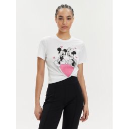 ONLY Póló Mickey 15317991 Fehér Regular Fit