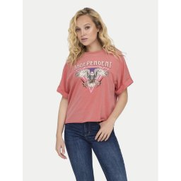 ONLY Póló Lucy 15316637 Rózsaszín Regular Fit