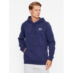 Under Armour Pulóver Ua Essential Fleece Hoodie 1373880 Sötétkék Loose Fit