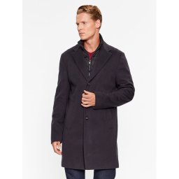 Boss Gyapjú kabát H-Hyde-Bib-234 50502250 Sötétkék Slim Fit