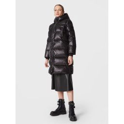 Red Valentino Pehelykabát 1R0CP00I6MD Fekete Regular Fit