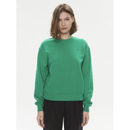 Tommy Hilfiger Pulóver Flag WW0WW41246 Zöld Relaxed Fit