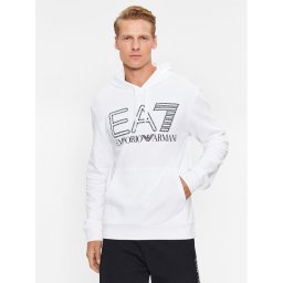 EA7 Emporio Armani Pulóver 6RPM09 PJSHZ 1100 Fehér Regular Fit