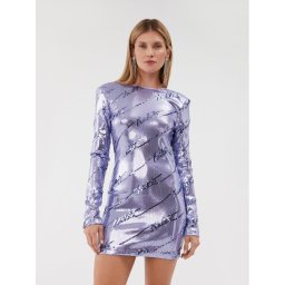 ROTATE Koktélruha Sequin Mini 1114502846 Lila Fitted Fit
