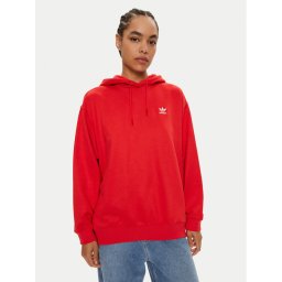 adidas Pulóver adicolor Trefoil IP0585 Piros Oversize
