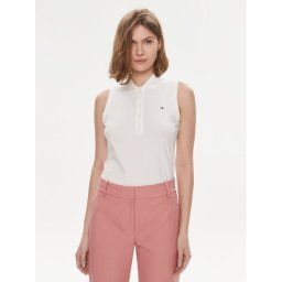 Tommy Hilfiger Pólóing 1985 WW0WW41794 Fehér Slim Fit