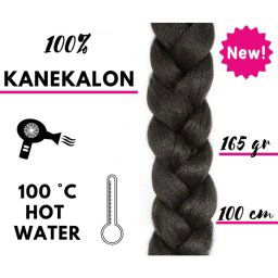 Afro szintetikus 100% kanekalon haj, 100 cm, 165 g, 1B