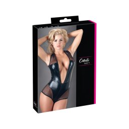 Cottelli - fénylő necc body (fekete)