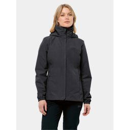Jack Wolfskin Esőkabát Stormy Point 1111202 Fekete Regular Fit