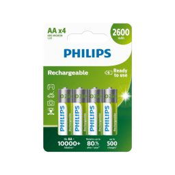 Philips akkumulátorok AA 2600mAh MultiLife, NiMh - 4db