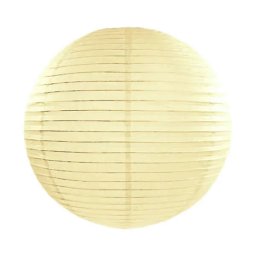 Lampion, papír, gömb, krém szín, 35cm