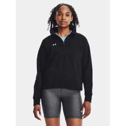 Under Armour Pulóver Ua Rival Fleece Hz 1379492-001 Fekete Loose Fit