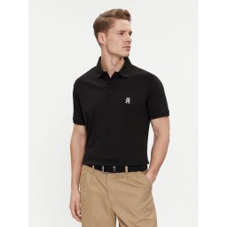 Tommy Hilfiger Pólóing Interlock MW0MW34783 Fekete Regular Fit
