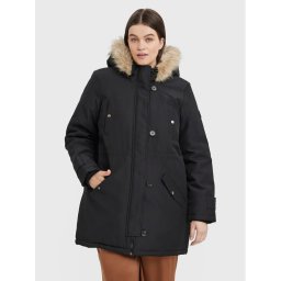 Vero Moda Curve Parka Storm 10276474 Fekete Regular Fit