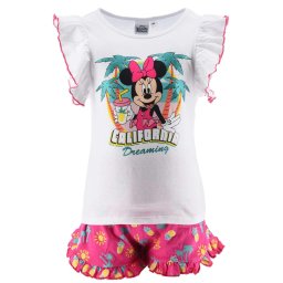 2-részes nyári póló és short szett Minnie egér magenta szín