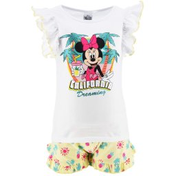 2-részes nyári póló és short szett Minnie egér vanília szín