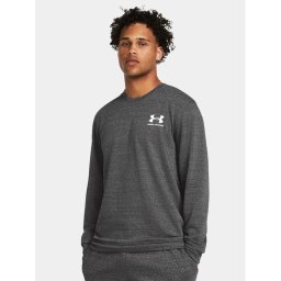 Under Armour Pulóver Ua Rival Terry Lc Crew 1370404-025 Szürke Loose Fit