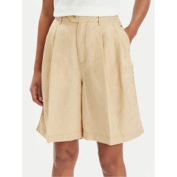 Tommy Hilfiger Bermuda nadrág WW0WW41771 Bézs Relaxed Fit