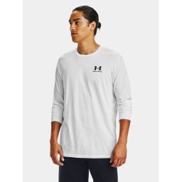 Under Armour Hosszú ujjú Ua Sportstyle Left Chest Ls 1329585-100 Fehér Loose Fit