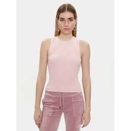 Juicy Couture Felső Beckham JCBLV223811 Rózsaszín Slim Fit