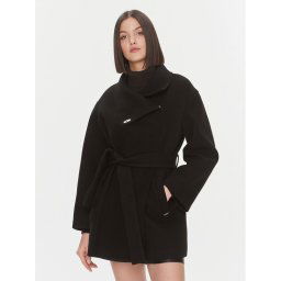 Liu Jo Átmeneti kabát MF3306 J4600 Fekete Oversize