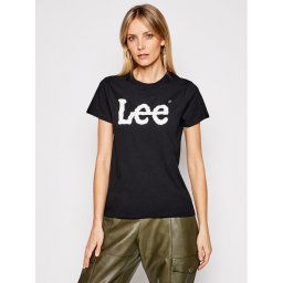 Lee Póló Logo Tee L42UER01 112109467 Fekete Regular Fit