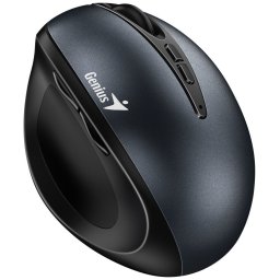 Genius Ergo 8300S, egér, vezeték nélküli, optikai, függőleges, 1600DPI, 7 gomb, csendes, fekete-szürke, fekete-szürke