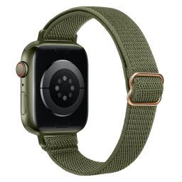 Vékony szíjas Apple Watch Ultra 1 / 2 (49 mm) / 9 / 8 / 7 (45 mm) / 6 / SE / 5 / 4 (44 mm) / 3 / 2 / 1 (42 mm) sötétzöld