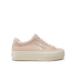 Calvin Klein Jeans Sportcipők Bold Vulc Flatf Lace Lth Met YW0YW01393 Bézs