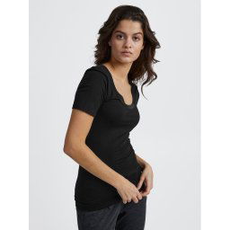 ICHI Póló 20103264 Fekete Slim Fit