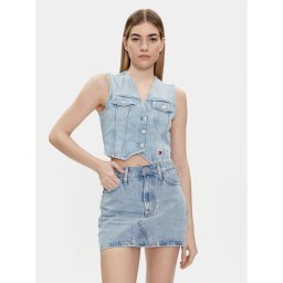 Tommy Jeans Mellény DW0DW17684 Kék Regular Fit