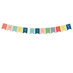 Happy birthday banner, színes 175 cm