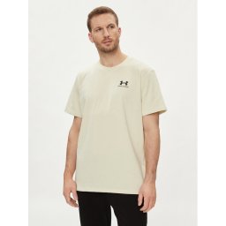 Under Armour Póló Ua M Logo Emb Heavyweight Ss 1373997-273 Bézs Loose Fit