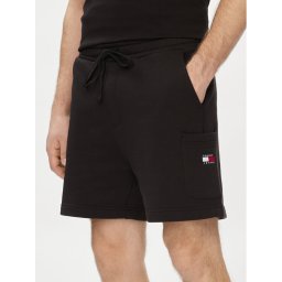 Tommy Jeans Sport rövidnadrág Badge DM0DM18479 Fekete Regular Fit