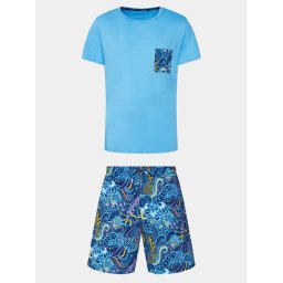 HOM Pizsama 402714 Kék Regular Fit