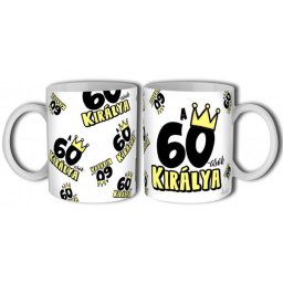 Kerámia bögre 60. születésnapra, férfiaknak