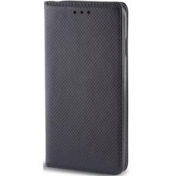Smart magnet Samsung A125 Galaxy A12 oldalra nyíló mágneses könyv tok szilikon belsővel fekete