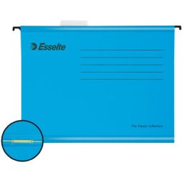 ESSELTE Függőmappa, gyorsfűzős, karton, A4, ESSELTE "Classic", kék