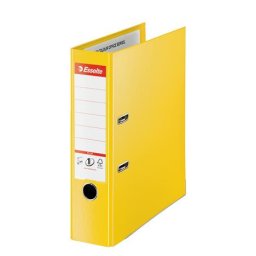 ESSELTE Iratrendező, 80 mm, A4, PP, élvédő sínnel, ESSELTE "Standard Plus", Vivida sárga