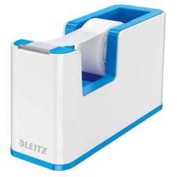 LEITZ Ragasztószalag-adagoló, asztali, feltöltött, LEITZ "Wow", fehér-kék
