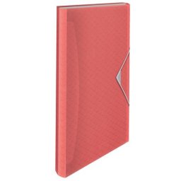 ESSELTE Harmonikamappa, A4, PP, 6 rekeszes, ESSELTE "Colour'Breeze", korall