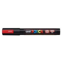 UNI Dekormarker, 1,8-2,5 mm, UNI "Posca PC-5M", fluor piros