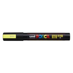 UNI Dekormarker, 1,8-2,5 mm, UNI "Posca PC-5M", fluor sárga
